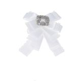 Strass Kristall Dangle Hochzeit Fliege Frauen Band Pre Tied Krawatte Brosche Pin Clip, EMMIE