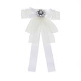 Strass Kristall Dangle Hochzeit Fliege Frauen Band Pre Tied Krawatte Brosche Pin Clip, LORA