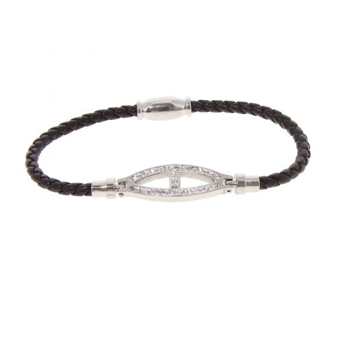 Bracelet femme en acier inoxydable à strass CAITLIN