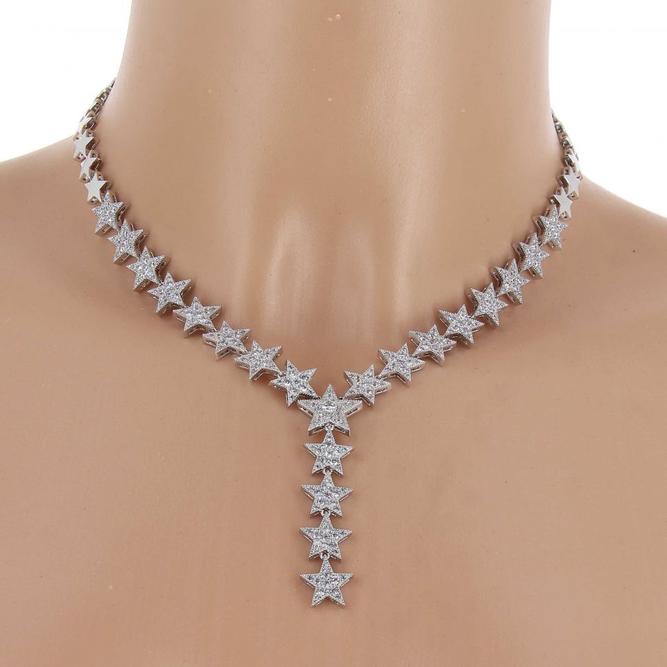 Collier femme, Coeur en strass, XS-2259