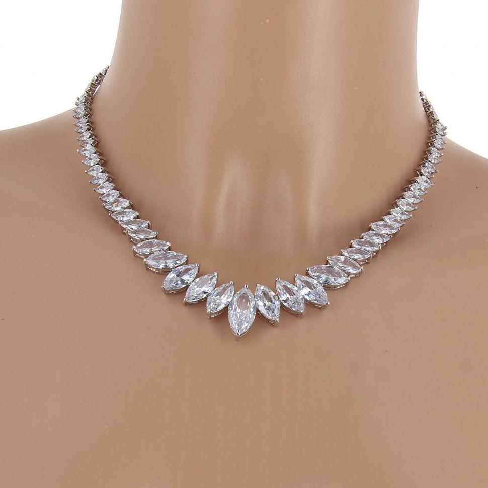 Collier femme, Coeur en strass, XS-2259