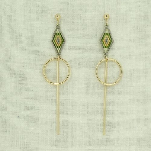 Boucles d'oreilles pendantes à perles ELIZABETH