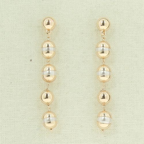 Boucles d'oreilles longues pendantes à perles BEGGA