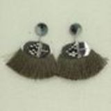 Boucles d'oreilles à pompons frange GEORGETTE