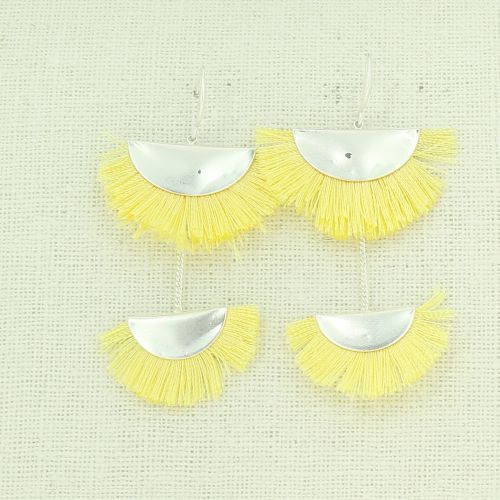 Hanging fringed tassel earrings, FLORENCE