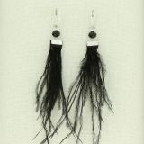 Long feather earrings, MIRAY