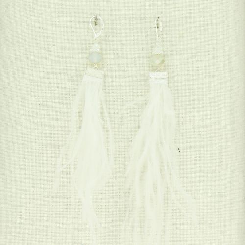 Long feather earrings, MIRAY