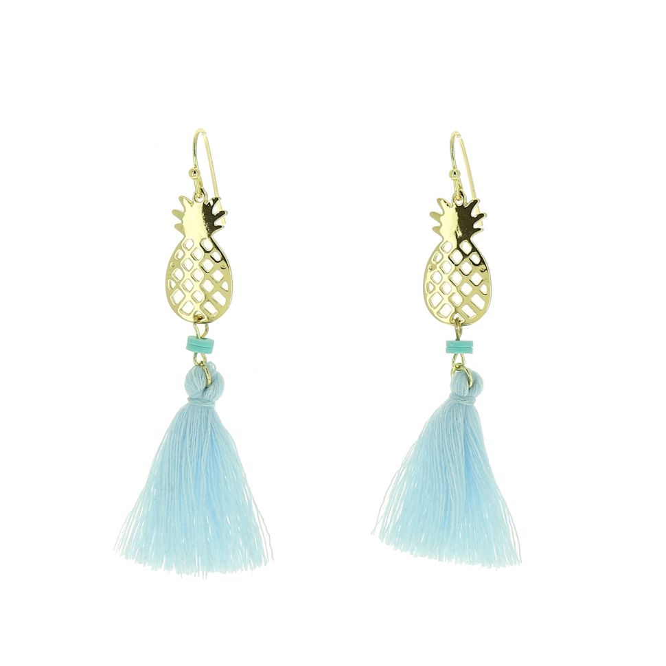 Boucles d'oreilles pendantes Ananas, SANDRA