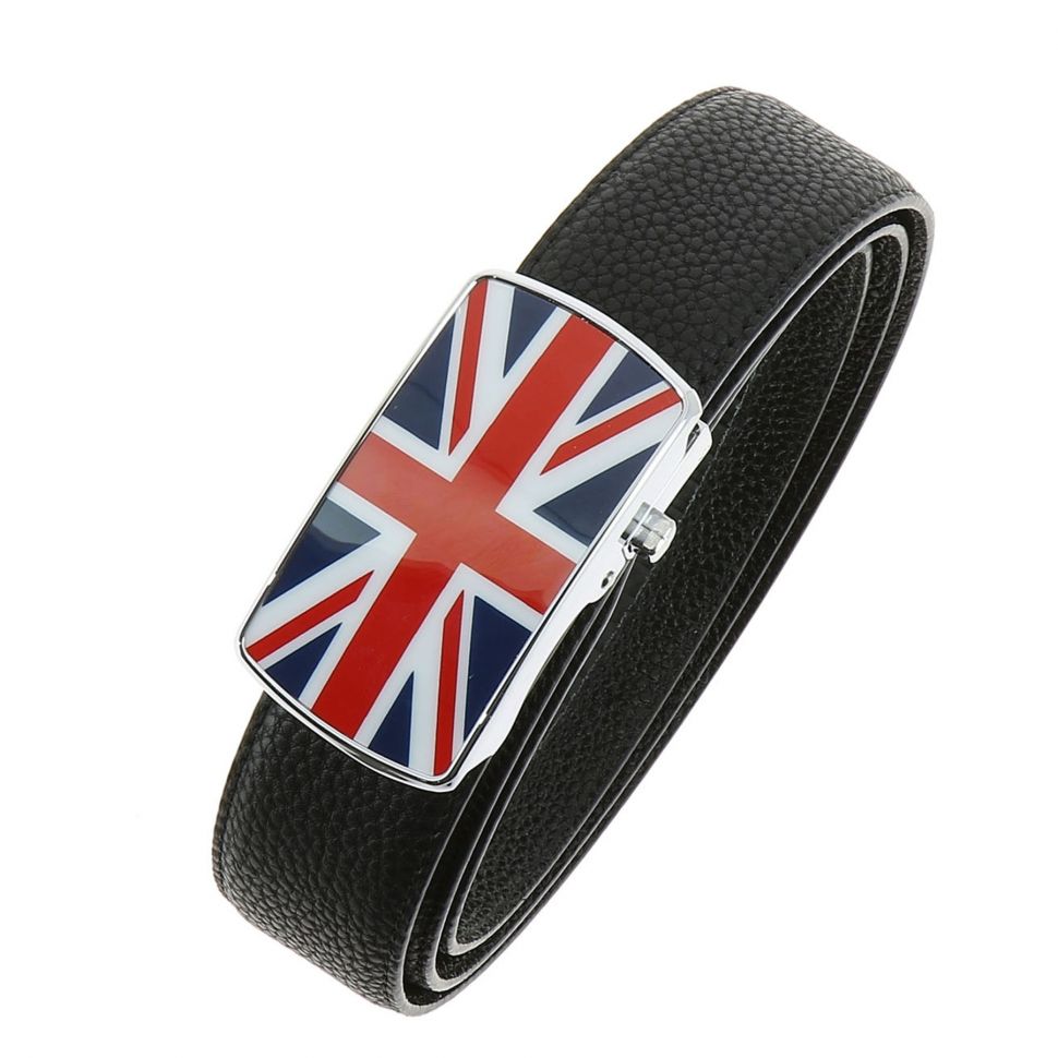 Ceinture cuir doublé cuir pour homme, drapeau anglais LUIS