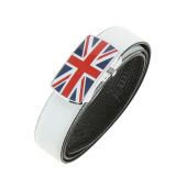 Ceinture cuir doublé cuir pour homme, drapeau anglais LUIS