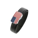 Ceinture cuir doublé cuir pour homme, drapeau americain STEVEN