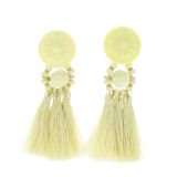 Hanging fringed tassel earrings, MELINA