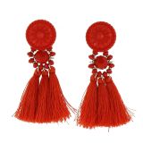 Boucles d'oreilles à pompons frange MELINA