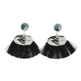 Boucles d'oreilles à pompons frange GEORGETTE