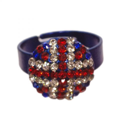 Bague ronde, drapeau anglais