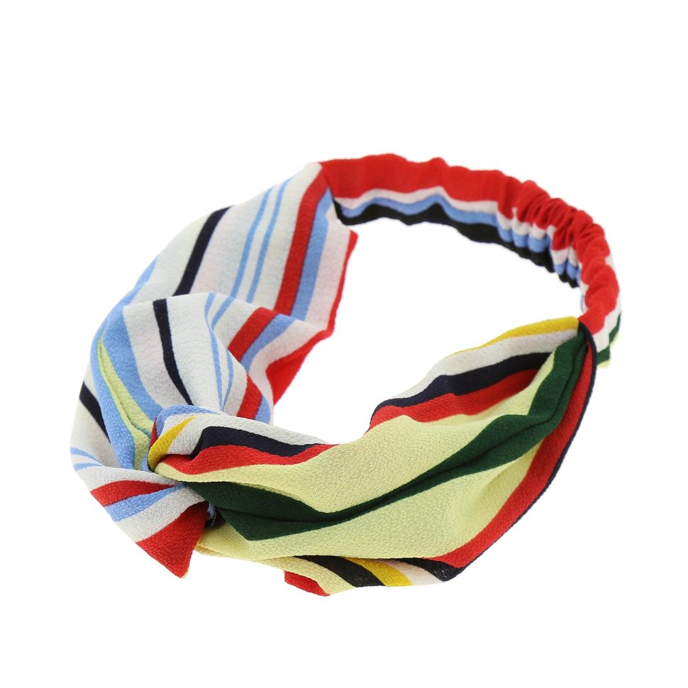 Damen Stirnband, Headband elastische Blume gedruckt KATI