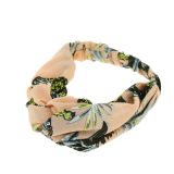 Damen Stirnband, Headband elastische Blume gedruckt KATI