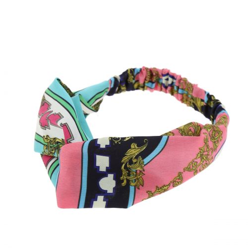 Damen Stirnband, Headband elastische Blume gedruckt KATI