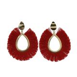 Woman Hanging tassel earring, AMBER