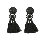 Hanging fringed tassel earrings, MELINA