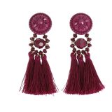 Hanging fringed tassel earrings, MELINA