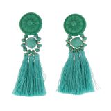 Boucles d'oreilles à pompons frange MELINA