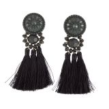 Hanging fringed tassel earrings, MELINA