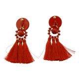 Hanging fringed tassel earrings, MELINA