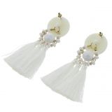 Hanging fringed tassel earrings, MELINA