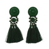 Hanging fringed tassel earrings, MELINA