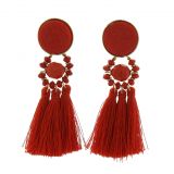 Boucles d'oreilles à pompons frange PAULINE