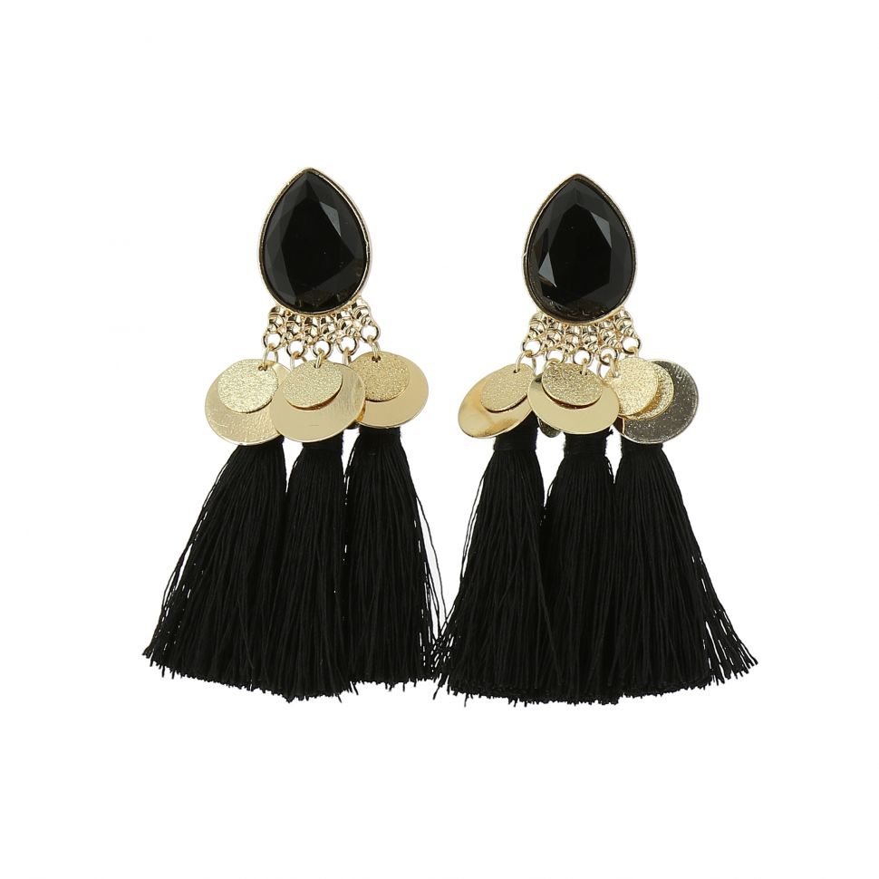 Tassel hanging dangle earring, KRISTIINA