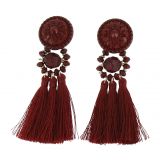 Boucles d'oreilles à pompons frange MELINA