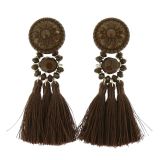 Boucles d'oreilles à pompons frange MELINA