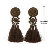 Boucles d'oreilles à pompons frange MELINA