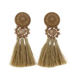 Hanging fringed tassel earrings, MELINA