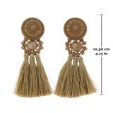 Hanging fringed tassel earrings, MELINA