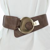 Ceinture large femme boucle ronde croisé VANESSA