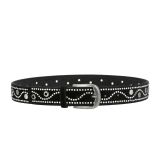 Ceinture femme velour doublé en cuir, PATRICIA