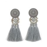 Hanging fringed tassel earrings, MELINA