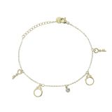 Bracelet femme en acier inoxydable, menotte, CRISTIE