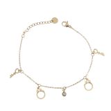 Bracelet femme en acier inoxydable, menotte, clef, CRISTIE