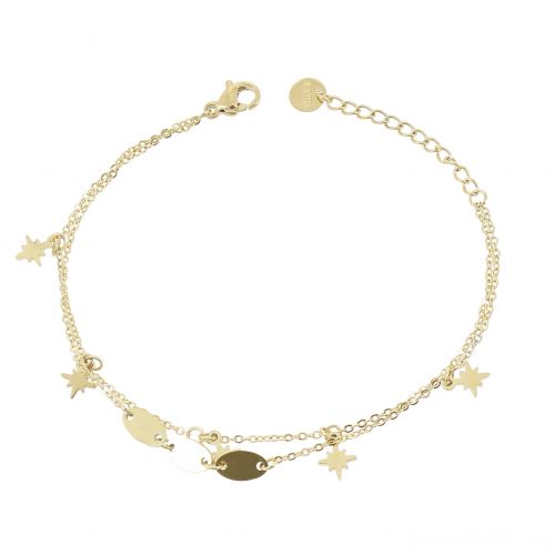 Pulsera de acero inoxidable para mujer, EMA