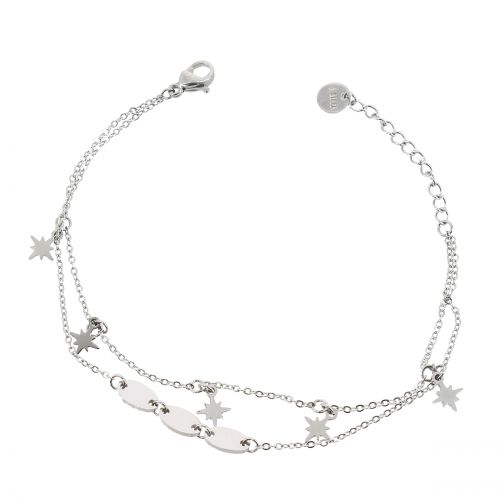 Pulsera de acero inoxidable para mujer, EMA