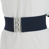 Ceinture femme élastique large à boucle 3 boutons, GLORIA Fabriqué en France