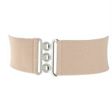 Ceinture femme élastique large à boucle 3 boutons, GLORIA Fabriqué en France