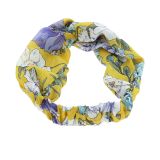 Damen Stirnband, Headband elastische Blume gedruckt KATI