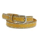 Ceinture femme doublé en cuir à strass et rivets, CAPUCINE