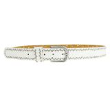 Rhinestone and studded leather woman belt, CAPUCINE