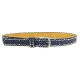 Rhinestone and studded leather woman belt, CAPUCINE